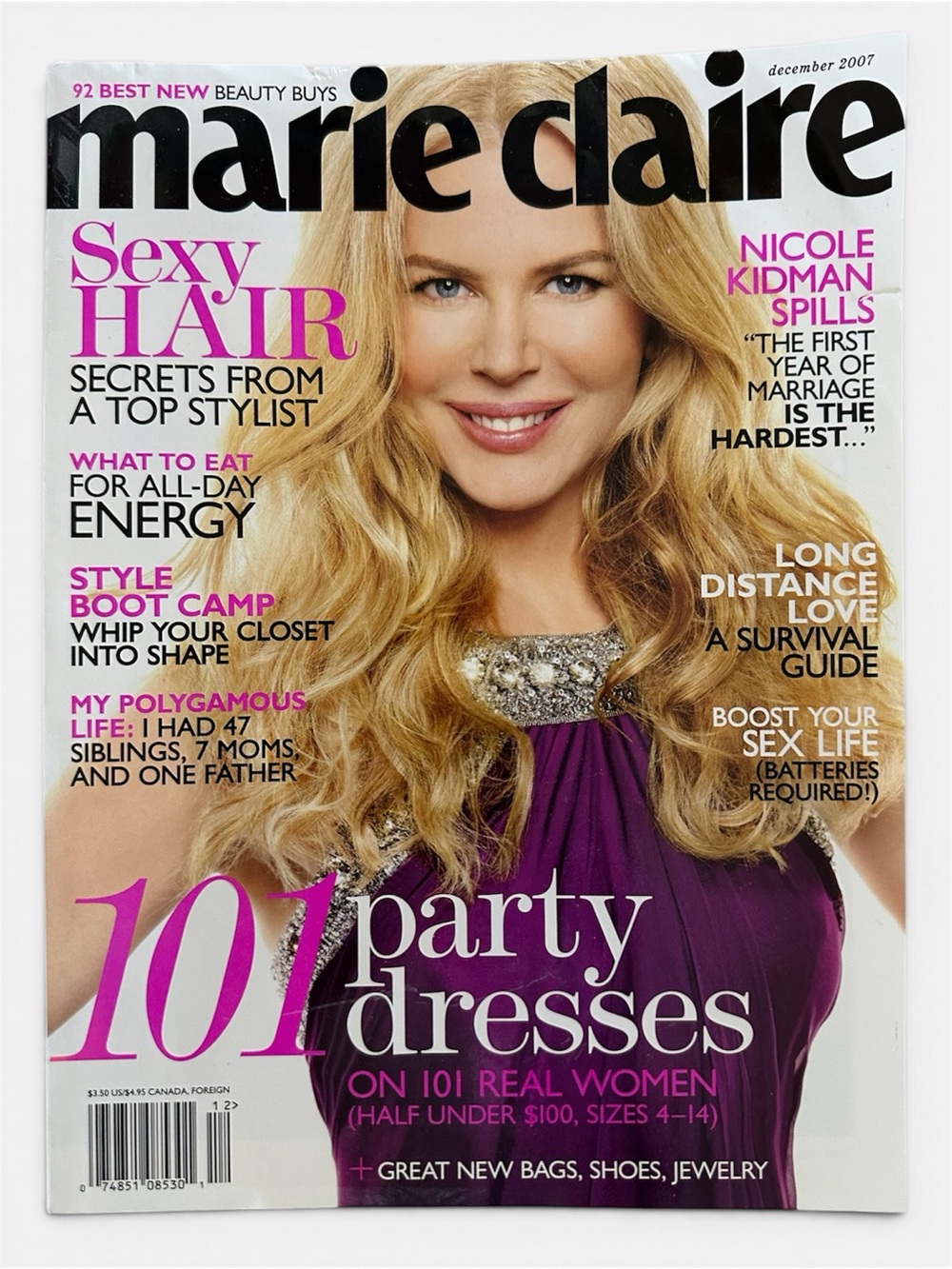 Vintage December 2007 MARIE CLAIRE magazine Nicole Kidman